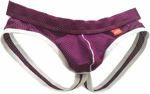 Vista 6 de ANUN Ropa interior sexy para hombre Paquete de 3 (negro/púrpura/gris)