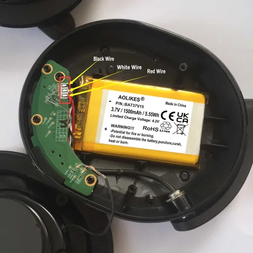 Vista 5 de AOLIKES Batería de repuesto de 1500mAh 3.7V 503759 para auriculares inalámbricos SteelSeries Arctis 7/Arctis 7X/Arctis 7P/Arctis 7P+/Arctis 3/Arctis