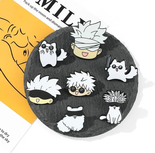 Vista 2 de Jujutsu Kaisen Broche, Jujutsu Kaisen - Broche de metal para hombres y mujeres, fanáticos de solapa, insignias de solapa, colección de regalo