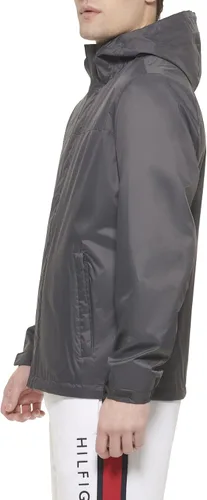Vista 3 de Tommy Hilfiger Chaqueta impermeable con capucha, transpirable, ligera, para hombre