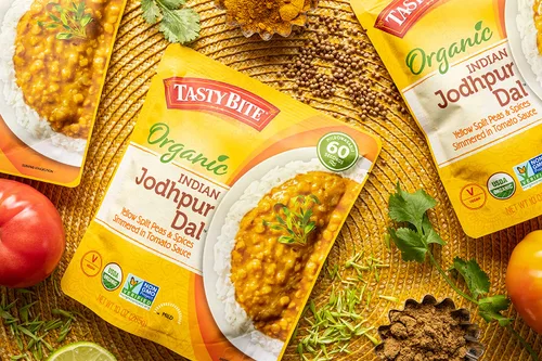 Vista 4 de Tasty Bite Lentejas Jodhpur orgánicas, 10 onzas, listas para comer, plato principal apto para microondas, veganas