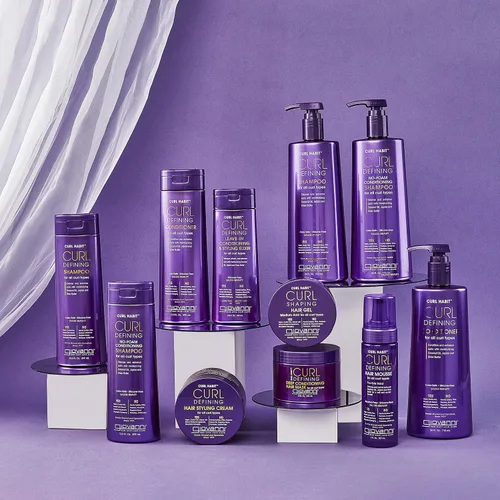Vista 4 de GIOVANNI Curl Habit - Gel moldeador de rizos para el cabello, fijación media, peso ligero, gel para cabello rizado, hidrata los rizos, domina