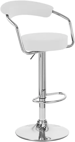Vista 16 de Modern Home Tesla - Taburete de bar/mostrador de altura ajustable contemporáneo, de cuero, base cromada/reposapiés (espresso)