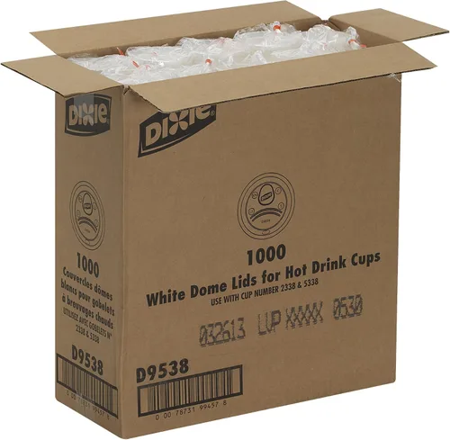 Vista 3 de Dixie - Tapas de taza de café caliente domo de 8 onzas por GP PRO Georgia Pacific White, D9538, 1000