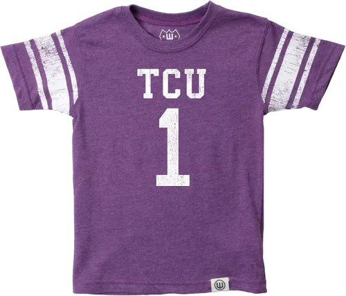 Vista 19 de Wes and Willy Camiseta de Manga Corta con Estampado de Jersey para Niños y Jóvenes Fanáticos del Deporte Universitario, Tallas 8-20 Vintage