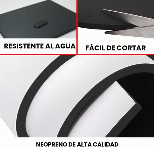 Vista 2 de Rollo de gomaespuma de neopreno con esponja adhesiva Dualplex, 15 x 60 pulgadas x 1/4" de grosor, perfecto para acolchado de cosplay, lámina