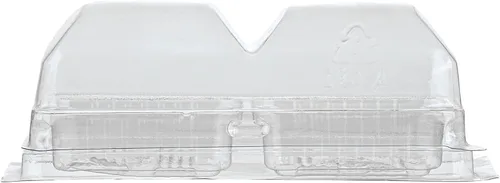 Vista 17 de Restaurantware Thermo Tek - Contenedores de postre de 5.3 x 2.6 x 1.8 pulgadas, 100 compartimentos duales transparentes para llevar, con tapa