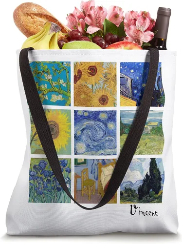 Vista 4 de Van Gogh - Collage de pintura con girasoles y noche estrellada