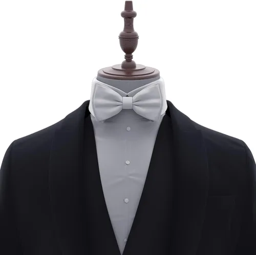 Vista 4 de Adam Young Pajaritas para hombre, estilo formal, de satén, clásico, para esmoquin, seda sintética