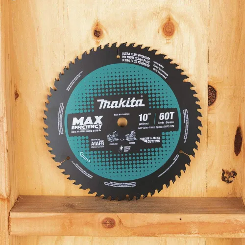 Vista 6 de Makita B-66961 Hoja de sierra ingletadora de máxima eficiencia con punta de carburo 60T de 10