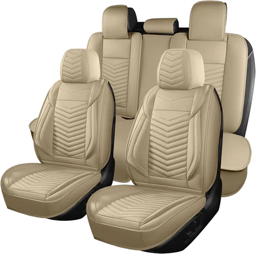Vista 12 de HChengkikz - Fundas de asiento de automóvil, transpirables e impermeables de piel sintética para automóviles, funda de asiento universal
