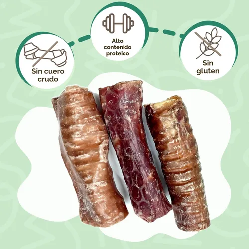 Vista 2 de Nature Gnaws Masticables crujientes para perros, tráquea y golleta, 3