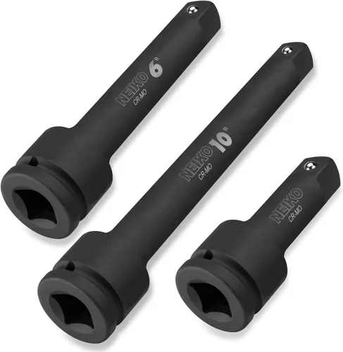 Vista 8 de NEIKO 00248A - Juego de barra de extensión de impacto de 1/2 pulgada, extensión de enchufe de impacto fabricada con acero CrV, juego de extensión
