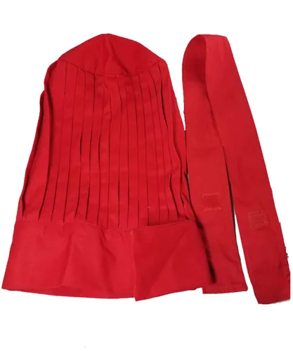 Vista 6 de Hibachi Sombrero de Chef con Corbata Rojo Teppanyaki