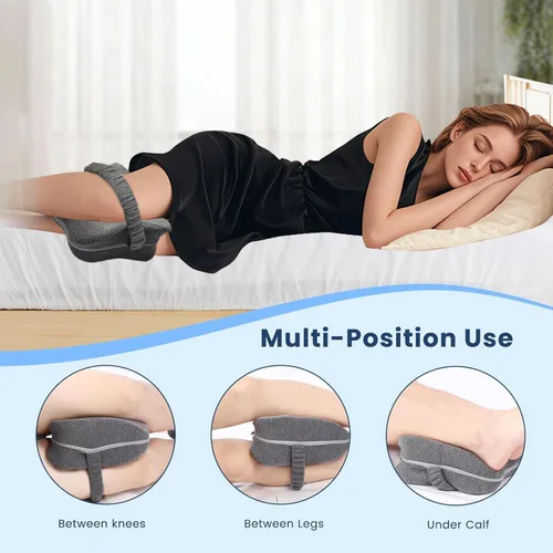 Vista 3 de Almohada de rodilla para dormir de lado, almohada larga de pierna de rodilla de 13.8 pulgadas para dormir de lado, almohada de espuma viscoelástica