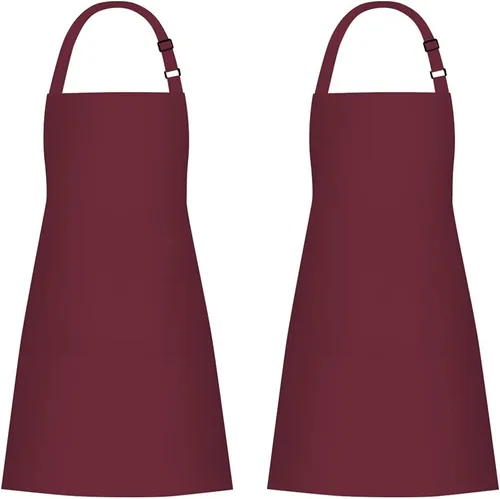 Vista 20 de Jubatus Paquete de 2 delantales 100% algodón con 2 bolsillos para cocinar, cocinero, delantal ajustable para mujeres y hombres, color beige