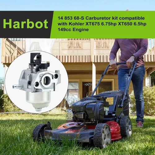 Vista 2 de XT675 149cc XT650 Carburador para Kohler 14 853 68-S 1485368S XT6 6.5hp 6.75hp XT675-2070 Motor Toro 20371 20377 20378 20171 Cortacésped con Filtro