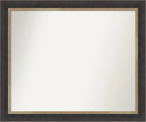 Vista 363 de Amanti Art Espejo personalizado, espejo de baño negro Astor, espejo de pared o espejo de tocador de baño sobre el fregadero (25 x 25 pulgadas)