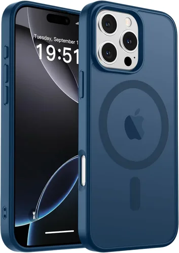Vista 290 de zapica Funda magnética para iPhone Air, con protector de pantalla de vidrio templado, compatible con MagSafe, translúcida mate, a prueba de golpes