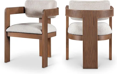 Vista 18 de Meridian Furniture Sacha - Juego de 2 sillas de comedor de terciopelo y Terciopelo coñac
