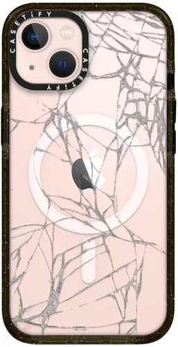 Vista 179 de CASETiFY Funda Impact para iPhone 13 [Protección contra caídas de grado militar 4X de 8.2 pies/Compatible con Magsafe] - #1 Mom - Transparente