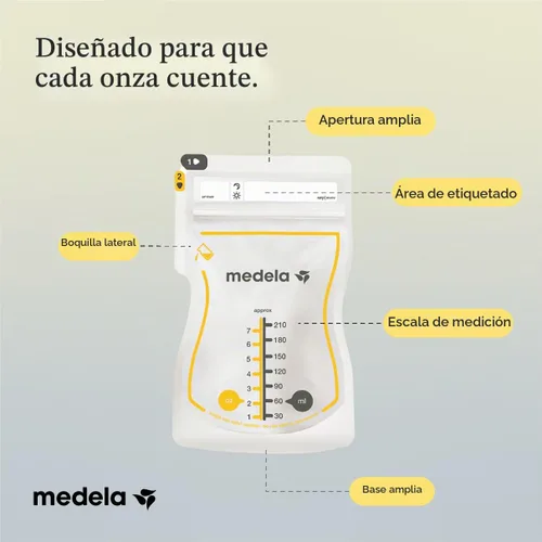Vista 10 de Medela Easy Pour - Bolsas de almacenamiento de leche materna, 200 unidades, 7 oz/7.1 fl oz