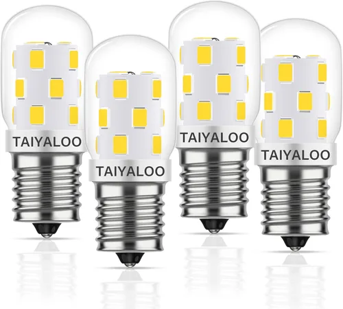 Vista 11 de TAIYALOO Bombilla LED E17 regulable para microondas, 40 W, incandescente, repuesto para electrodomésticos sobre estufa, refrigerador, campana Blanco