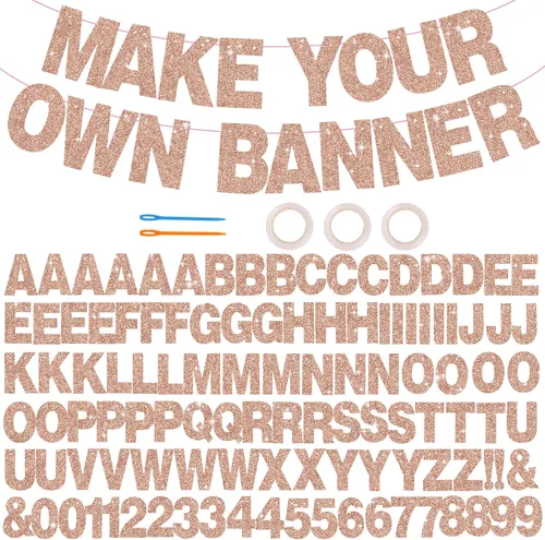 Vista 11 de 116 piezas de letras de la A a la Z DIY Banner personalizado Colorido