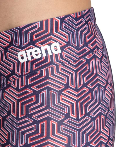 Vista 2 de Arena Men's Team Color Print Jammer Athletic Training Swimsuit Bathing Suit