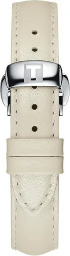 Vista 2 de Tissot para mujer T-My Lady Reloj de vestir de acero inoxidable blanco T132010111100