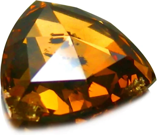 Vista 3 de 1.03 ct Corte de trillón certificado AIG (0.276 x 0.276 in) sin calentarsin tratar naranja amarillo diamante diamante suelto, Diamante natural