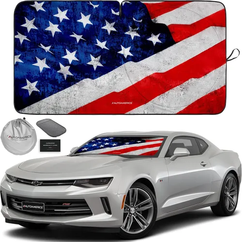 Vista 72 de Parasol de Parabrisas de Una Pieza - Parasol Cromado Líquido Plegable para Ventana Delantera de Auto para Carros SUV Camión - Protector Visor