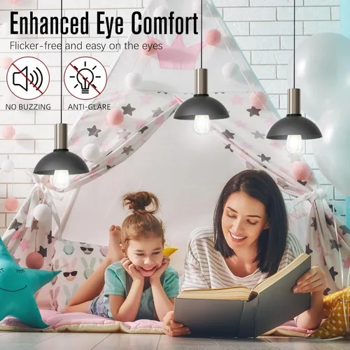 Vista 5 de GvvooHome - Bombillas LED regulables Edison, bombilla LED E26 equivalente a 60 W, luz blanca fría 4000K, bombillas vintage ST58, CRI de 90+, 6 W 600
