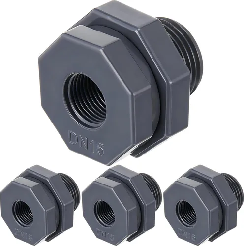 Vista 24 de 4 unids 1 pulgada mamparo montaje PVC Npt tanque conector