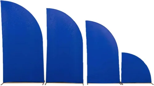 Vista 140 de Efavormart - Juego de 4 fundas de elastano beige para arco de media luna, fundas de telón de fondo Chiara de 2.5 pies a 7 pies para escenarios