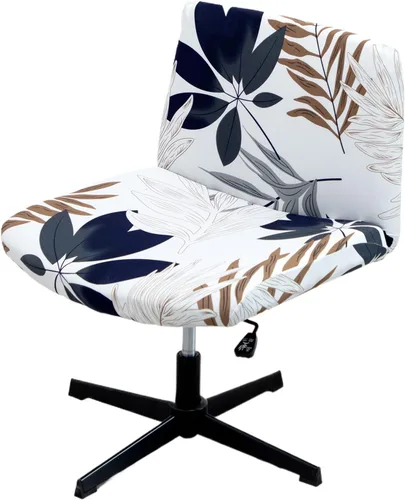Vista 25 de MINGPINHUIUS Funda para silla ajustable sin brazos: moderna sin brazos, funda para silla de tocador con tiras cruzadas, fundas protectoras