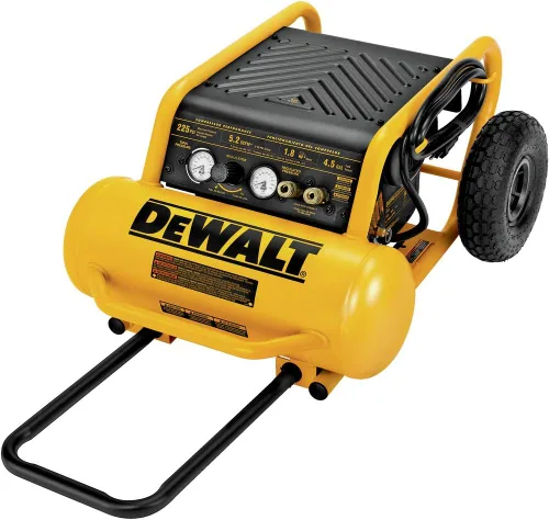 Vista 4 de DEWALT Compresor de aire, 225-PSI máximo, transporte de mano con ruedas, 4-1/2 galones (D55146)