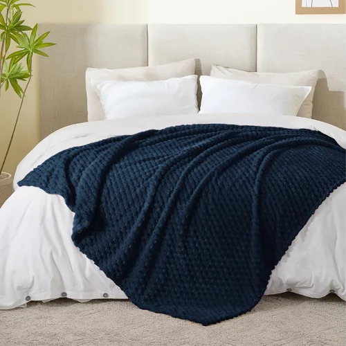 Vista 113 de BEDELITE Manta de forro polar para sofá y cama, manta decorativa de jacquard 3D de almendra, súper suave y acogedora, manta mullida cálida adecuada
