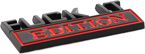 Vista 2 de Fuck IT Edition Emblema para el lado del coche, parte trasera, capó delantero, puerta del maletero, parachoques de metal 3D, calcomanía para F-150