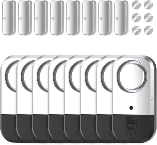 Vista 9 de Sensores de alarma para puerta y ventana, alarma de puerta para seguridad de los niños, alarmas de puerta para seguridad del hogar, oficina, tienda