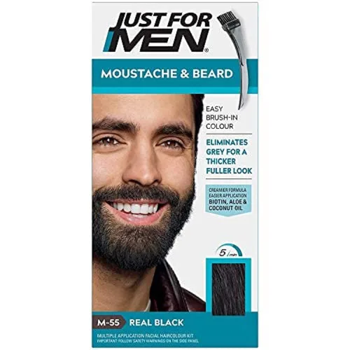 Vista 24 de JUST FOR MEN Gel de color para bigote y barba M-45, marrón oscuro 1 cada uno (paquete de 2)