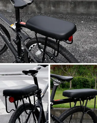 Vista 6 de TOPCABIN Bicycle Manned Cushion Mountain Bike Back Shelf Seat Cushion Manned Comfortable Saddle Children Back Seat Negro