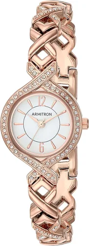 Vista 2 de Armitron 755412 - Juego de reloj y pulsera con cristales auténticos para mujer