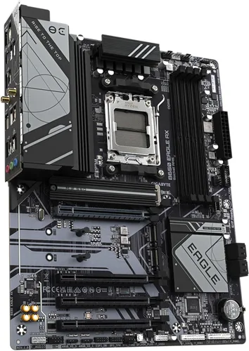 Vista 3 de GIGABYTE B650 Eagle AX AM5 LGA 1718 ATX placa base, DDR5, ranuras triple M.2 (1 PCIe 5.0, 2X PCIe 4.0), USB 3.2 Gen2x2 Tipo-C, WiFi 6E, Realtek GbE