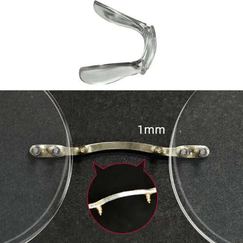 Vista 2 de 1PC Placa Gafas Marco de Gafas Sillín Puente Nariz Almohadillas Pieza TR Material Embedded Soporte para Lectura Gafas de Sol