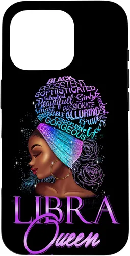 Vista 20 de Purple Libra Queen African American Woman Septiembre Octubre Funda para iPhone 17