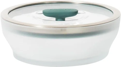 Vista 12 de Anyday Paquete de 2 (4 tazas poco profundas) recipientes de vidrio para almacenamiento de alimentos con tapas de vidrio Preparación de comidas sin