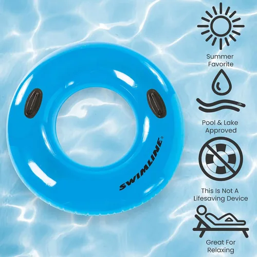 Vista 5 de Flotador De Anillo De Tubo Interior De Piscina Inflable - 48" - Azul