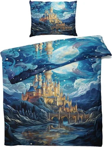 Vista 52 de Funda de edredón abstracta tamaño individual Juego de ropa de cama de arte colorido 2 piezas Funda de edredón con patrón de microfibra suave