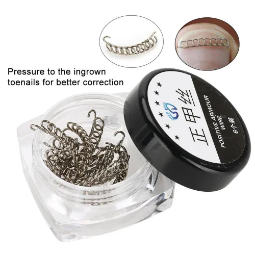 Vista 3 de Corrector de uñas pedicura herramienta de cuidado de pies, 12 unids/caja de herramienta de corrección de uñas de los pies, 6 tamaños encarnados